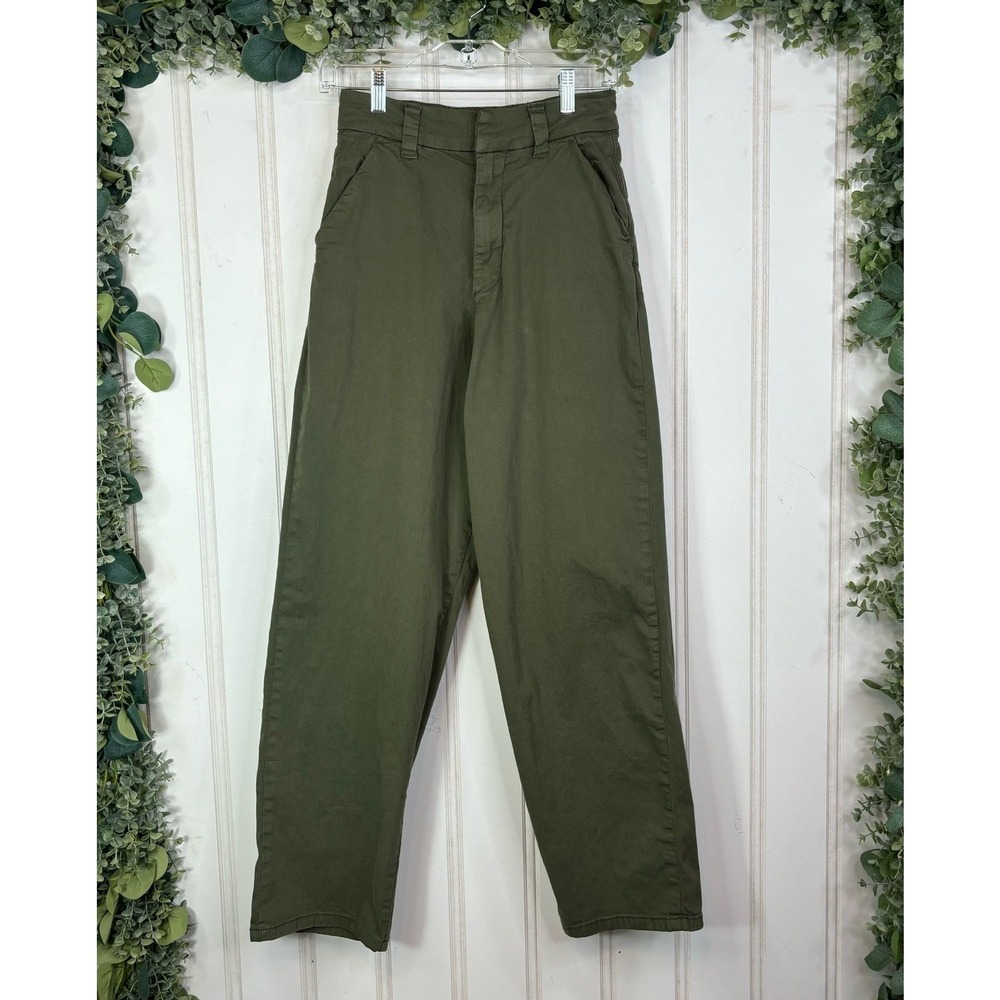 PRETTYLITTLETHING Olive Green High Waist Pants Women size‎ 2 Casual Streetwear